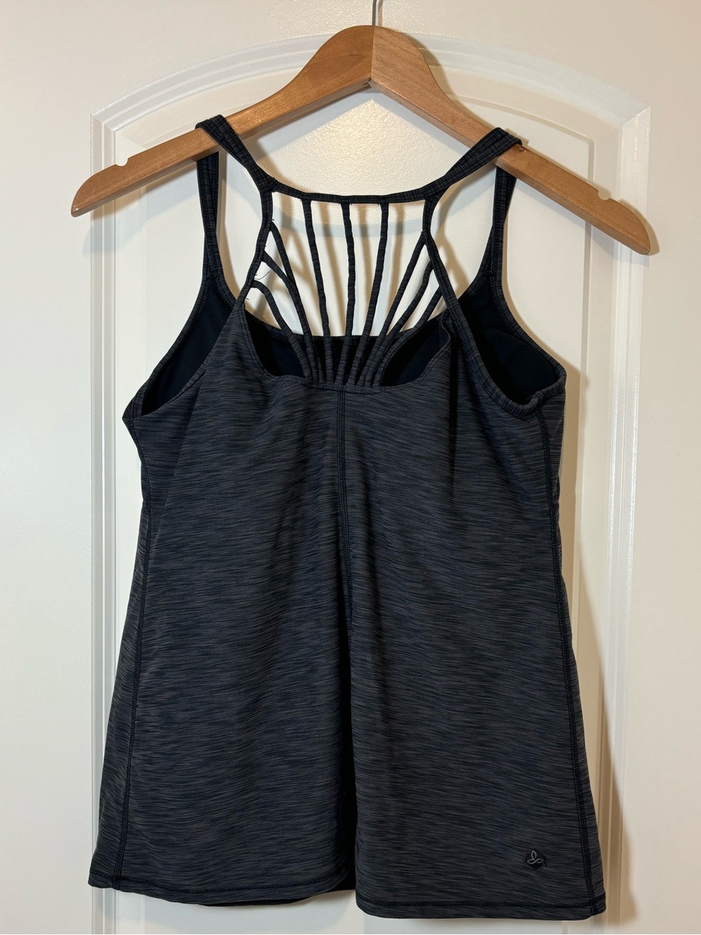 Prana Black Heather Strappy-Back Tank - Picture 3 of 5